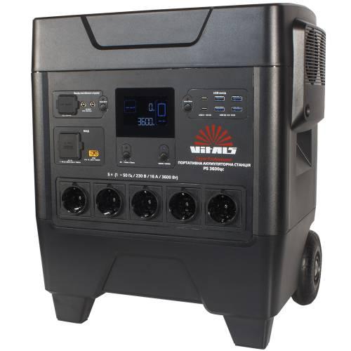 Портативна акумуляторна станція Vitals Professional PS 3600qc, фото 1