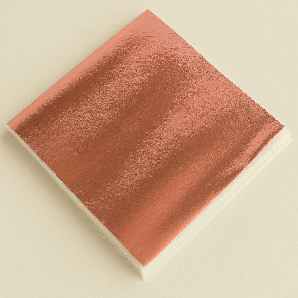 Фольга книжка, 100 листов  персикове золото, 8×8.5 см