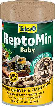 Сухий корм для маленьких водоплавних черепах Tetra в паличках «ReptoMin Baby» 100 мл