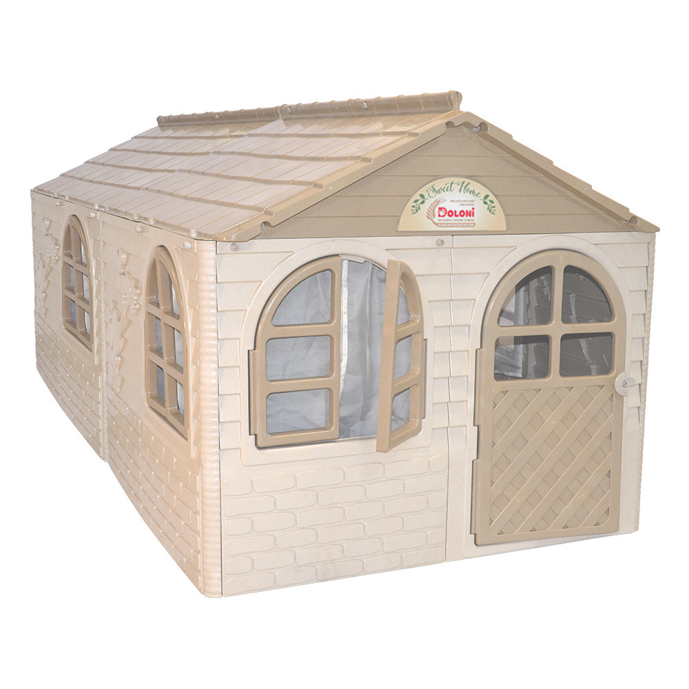 Ігровий будиночок зі шторками DOLONI 02550/b03eco Фламінго 256×129×120 см бежевий