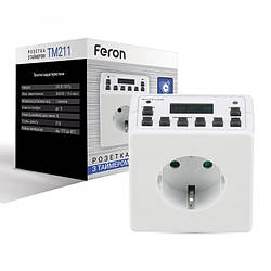 Розетка з таймером Feron TM211 електронним тижневим