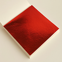 Фольга книжка, 100 аркушів красное золото, 8×8.5 см