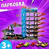Великий Гараж Парківка Трек 7 поверхів 8 машинок заправляння ліфт 92820, фото 4