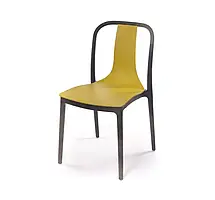 Стілець АКЛАС Ристрето PL Червоний, стильний пластиковий стілець, універсальний стілець для кухні, саду та тераси Жовтий