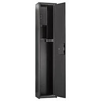 Сейф для зброї 125х28х20 см. на 2 рушниці до 123 см., чорний