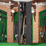 Сейф для зброї 125х28х20 см. на 2 рушниці до 123 см., чорний, фото 2