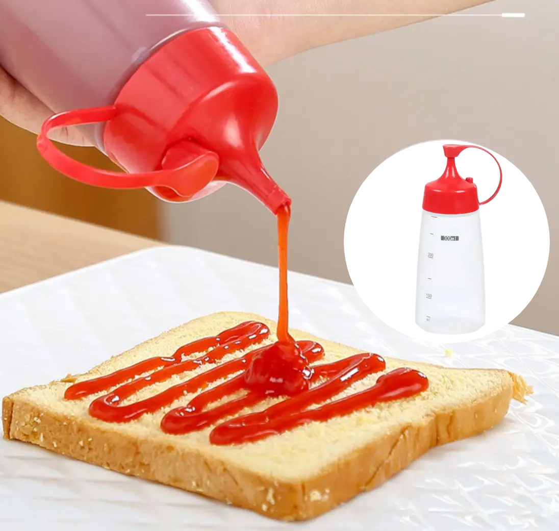 Силіконова пляшка з дозатором, соусник, пляшка для соусів, 300 мл