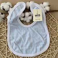 Слинявчик на липучці "Лайк" Однотон Блакитний Велюр арт.27080081