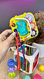 Дитячий логічний музичний куб 688-87 розвивальний центр 7в1, фото 4