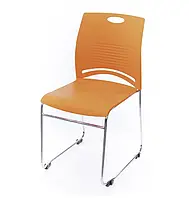 Стілець універсальний АКЛАС Плейфул CH Червоний, зручний стілець для кафе офісу та дому, стілець для конференцій Жовтогарячий