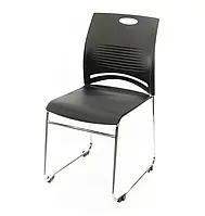 Стілець універсальний АКЛАС Плейфул CH Червоний, зручний стілець для кафе офісу та дому, стілець для конференцій Чорний