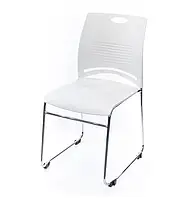 Стілець універсальний АКЛАС Плейфул CH Червоний, зручний стілець для кафе офісу та дому, стілець для конференцій Білий