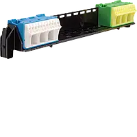 VZ461 Hager – Клеми N і PE з тримачем для 1-рядного щита Volta