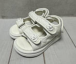 Дитячі стильні босоніжки TFD для дівчинки шанельки білі 23-29, фото 3