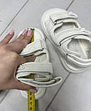 Дитячі стильні босоніжки TFD для дівчинки шанельки білі 23-29, фото 5