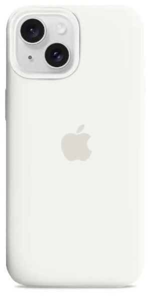 Чохол для iPhone 13 - Силіконовий з мікрофіброю Full (Лого), White (9), фото 1