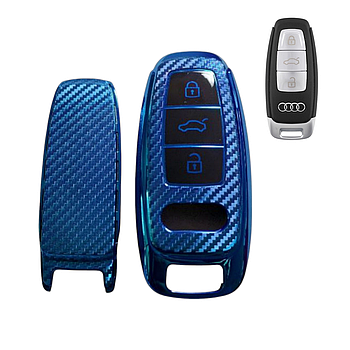 Чохол для ключа Audi синій