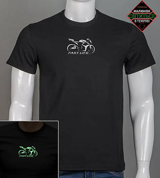 Футболка чоловіча Fast Life 2525м (Уп.4шт M-XXL), Чорний