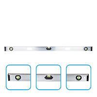 Alloid. Уровень строительный 100см, 3 капсулы 2 ручки