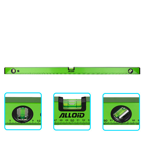 Alloid. Уровень строительный 100см, 3 капсулы, фото 1