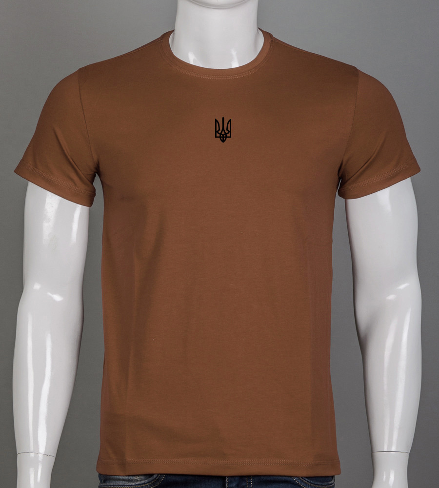 Футболка чоловіча Тризуб 2401м (Уп.4шт M-XXL), Кориця, фото 1