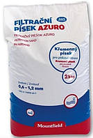 Песок фильтрующий Mountfield для систем фильтрации бассейна водоочистка пескоструя фракции от 0.6-1.2 фасованный мешок 25 кг