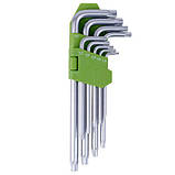 Alloid. Набір ключів вигнутих TORX подовжених. 9 предм. T10 -T50. (НТ-0918), фото 3