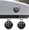 Комплект емблем BMW БМВ 74 та 82 мм (чорна) E82 E90 E46 E93 E85 Значок на капот та багажник - комплект 2 штуки, фото 7