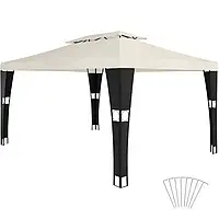 Павільйон із технороту Mona чорний/кремовий колір 4 × 3 м