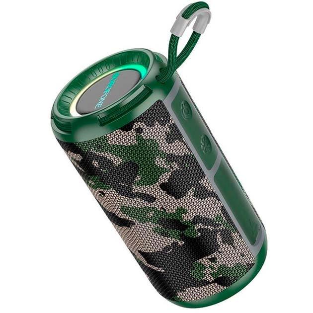 Портативна колонка BOROFONE BR37 Sports (Bluetooth 5.3, LED) Army