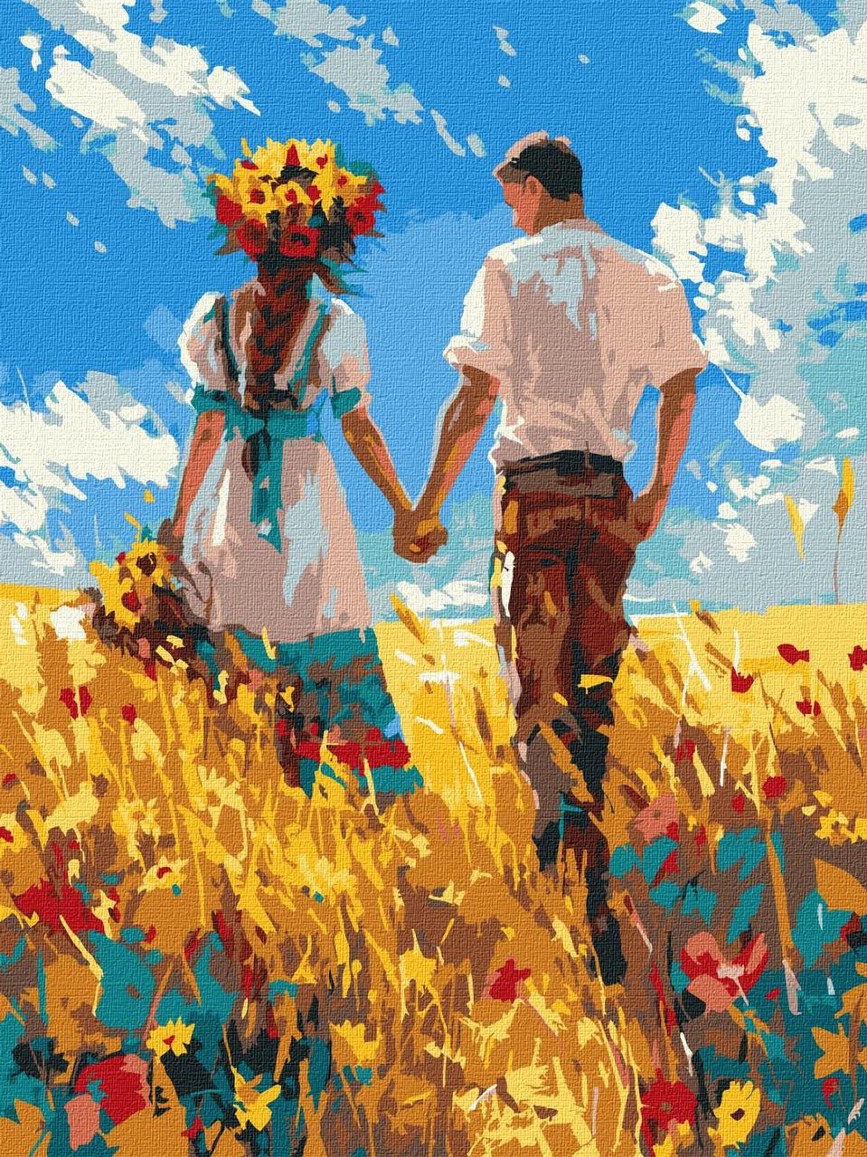 Картина за номерами Картина за номерами - Прогулянка закоханих 30*40 см Ідейка KHO 8453, фото 1