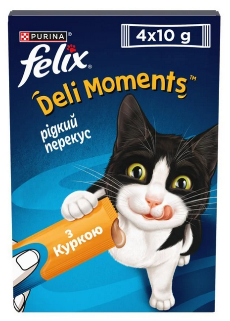 Felix Deli Moments ласощі для котів 4шт х 10г (курка)