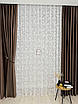 Тюль жакардовий «вензель» білий жак25, для кімнати, зали та в спальню, фото 4