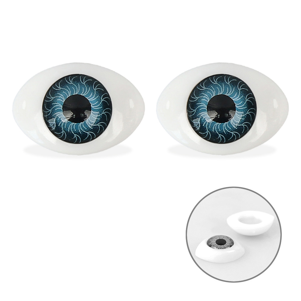 Очі "Живі очі", 24*16 мм, блакитні, пара, фото 1