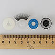 Очі з віями та райдужною оболонкою, 18 мм, сині, пара, фото 2