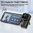 УМБ Promate PowerUp-Trio 5000 mAh, USB-C порт, USB-C/Lightning штекери,Apple Watch Charger Вlack (powerup-trio.black), фото 6