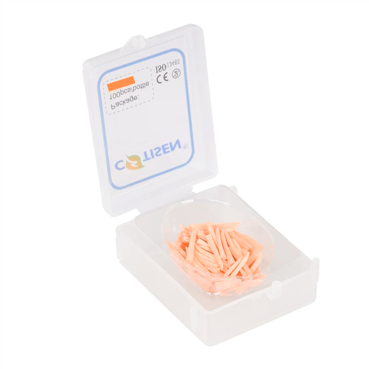 Клини Cotisen дерев'яні №1 100шт/уп PW03 ПОМАРАНЧЕВІ, фото 1