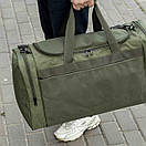 Велика дорожня спортивна сумка зелена тканинна для поїздок та тренувань на 60 літрів Fat Green міцна, фото 10