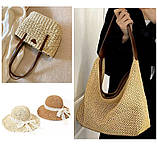 Пряжа рафія для в'язання 3.5 мм світло жовтий колір для в'язання сумок, фото 10