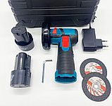 Машинка шліфувальна акумуляторна, болгарка UKC, фото 4