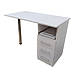 Стіл манікюрний трансформер на три висувні шухляди 103,4*55 висотою 73 см. Білий, фото 3