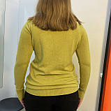 Джемпер жіночий тонкий светр віскоза кишеня 44 зелений, фото 3