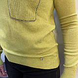 Джемпер жіночий тонкий светр віскоза кишеня 44 зелений, фото 5