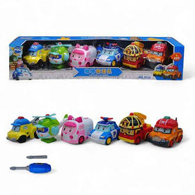 Набір машинок "Робокар Полі" з викруткою (6 шт) [tsi223949-TSI]