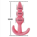 Анальна пробка силіконова, Фіолетовий стимулятор для анальних ігор, Інтимні іграшки, фото 3