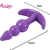 Анальна пробка силіконова, Фіолетовий стимулятор для анальних ігор, Інтимні іграшки, фото 4