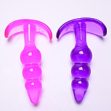 Анальна пробка силіконова, Фіолетовий стимулятор для анальних ігор, Інтимні іграшки, фото 7