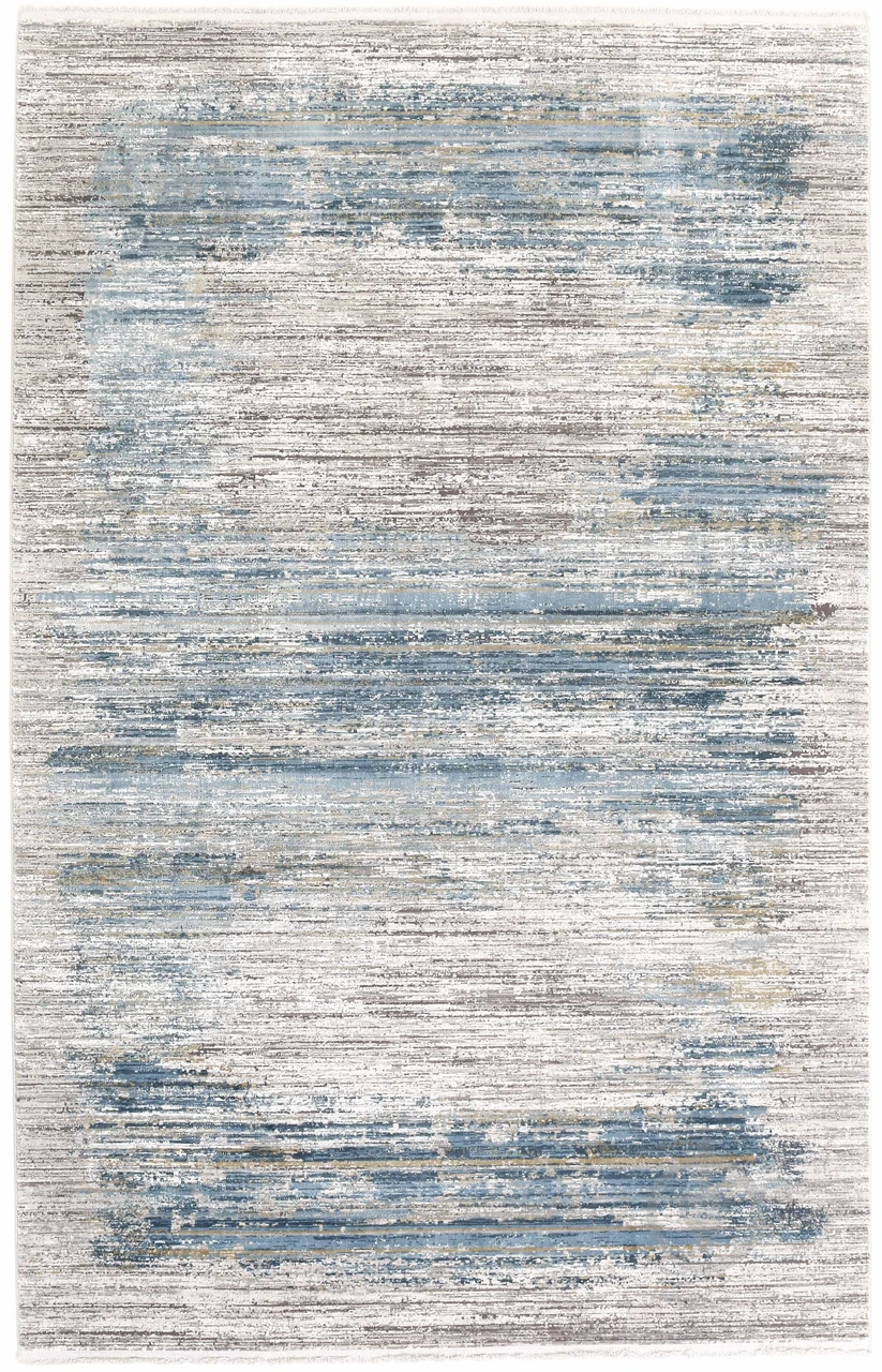 Килим Fresco FS 24 Beige Blue сіро-блакитний прямокутний 80*150 см