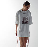 Футболка жіноча оверсайз із принтом 42-46