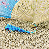 Віяло тканинне "Ніжні бутони сакури", фото 3